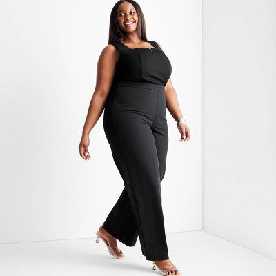 New - Future Collective with Jenee Naylor Women's Regular Fit Full Straight Leg Pants Future Collective with Jenee NaylorBullseye Deals