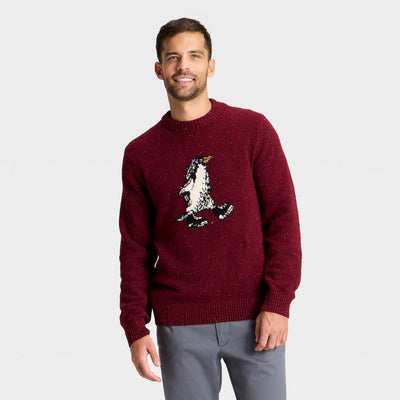New - Men's Penguin Sweater - Goodfellow & Co™ Red S