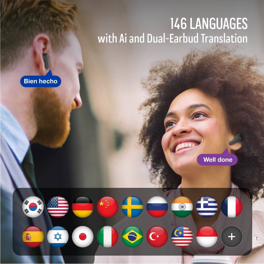 New - Verse.ai Language Translation Earbuds - White