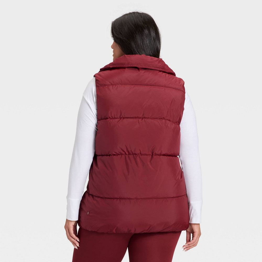 New - Women's Long Puffer Vest - All In Motion™ Maroon M