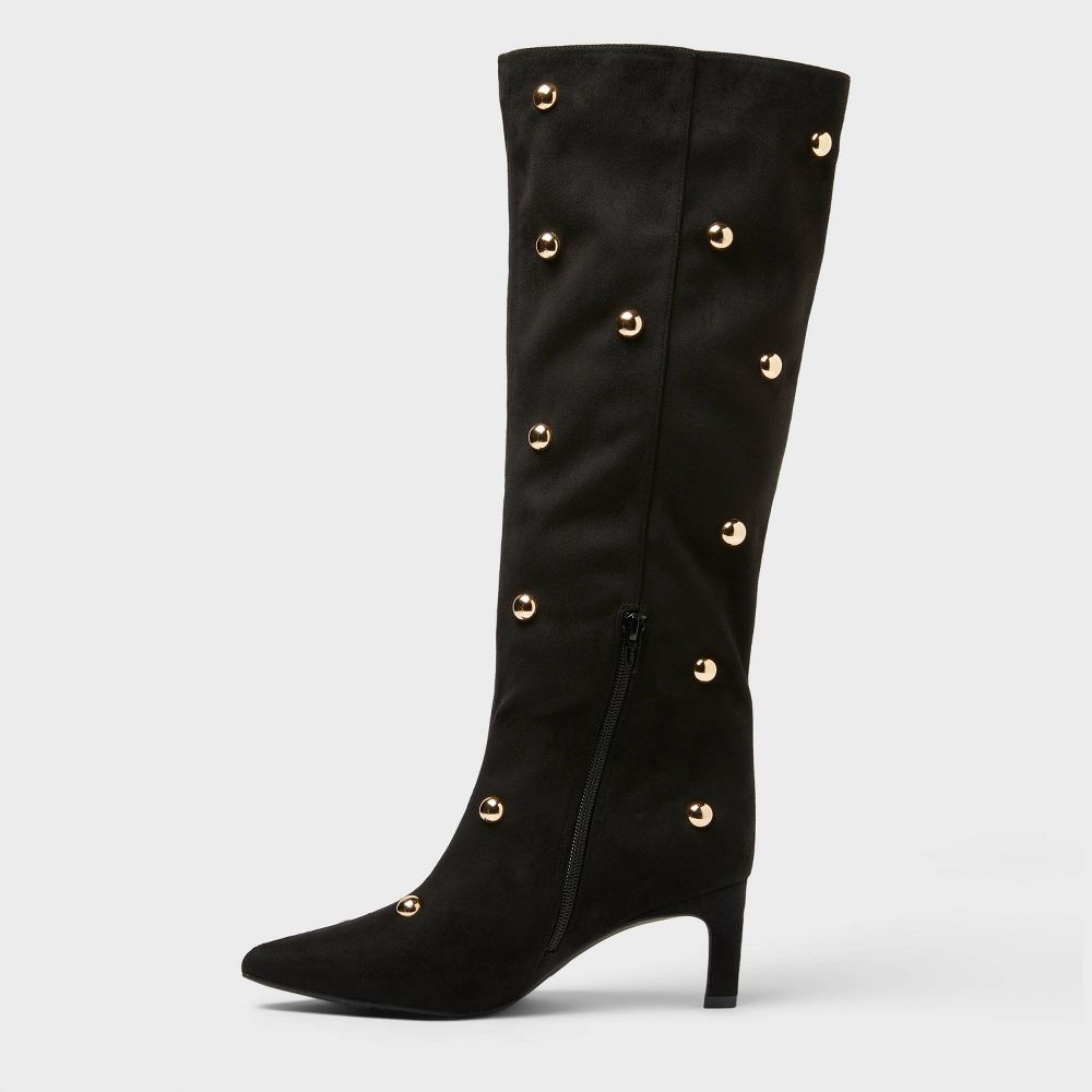 Open Box - Women’s Justice Boots with Memory Foam Insole – A New Day™ Jet Black 7.5
