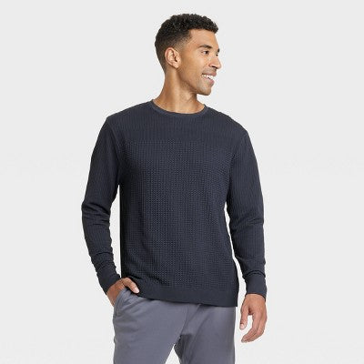 New - All In Motion Men's Pull-On Knit Sweater Seamless Casual Fit All in MotionBullseye Deals