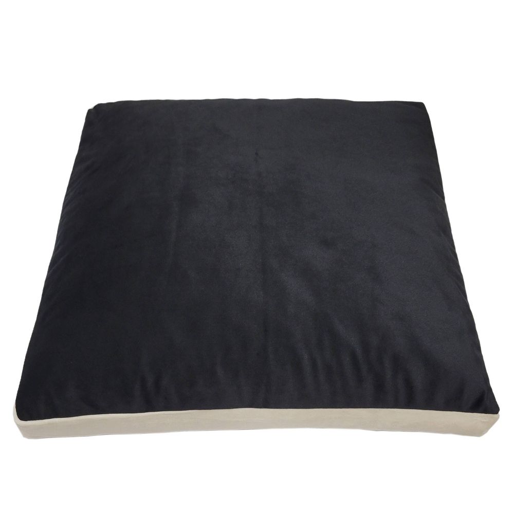 New - 17"x17" Chelsea Contrast Square Throw Pillow Black/Cream - Edie@Home: Indoor Polyester, Hidden Zipper