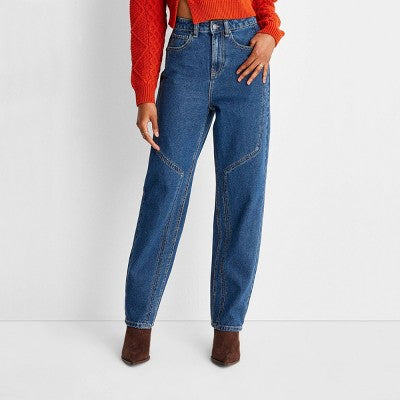Future Collective with Reese Womens Plus Relaxed Fit Straight Leg Denim Pants Future Collective with ReeseBullseye Deals