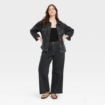 New - Universal Thread Women's High Waisted Wide Leg Cropped High-Rise Jeans Universal ThreadBullseye Deals