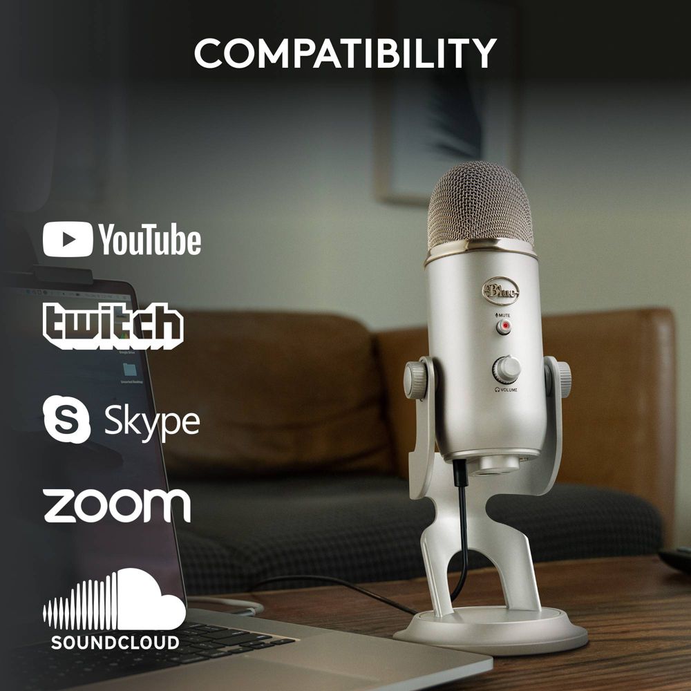 Certified Refurbished - Blue Microphone - Yeti Silver Blue MicrophonesBullseye Deals