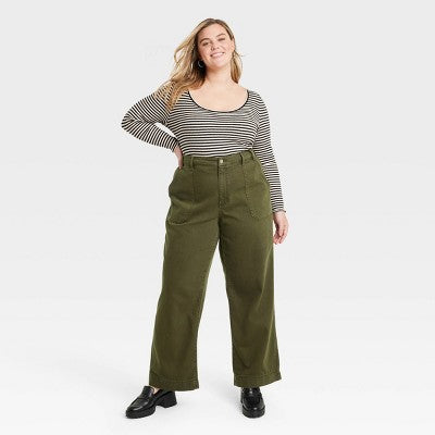 Universal Thread Women's High Waisted Wide Leg Cropped High-Rise Jeans Universal ThreadBullseye Deals