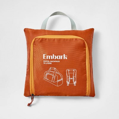 70L Packable Duffel Bag EmbarkBullseye Deals