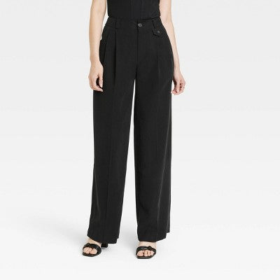 New - A New Day Women's Wide Leg Relaxed High Rise Baggy Wide Leg Trousers A New DayBullseye Deals