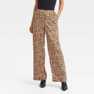 New - Women's Mid-Rise Satin Pull-On Pants - A New Day A New DayBullseye Deals