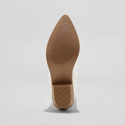 New - Universal Thread Women's Faux Leather Zipper Pull Loops Knee Western Boots Heel Universal ThreadBullseye Deals