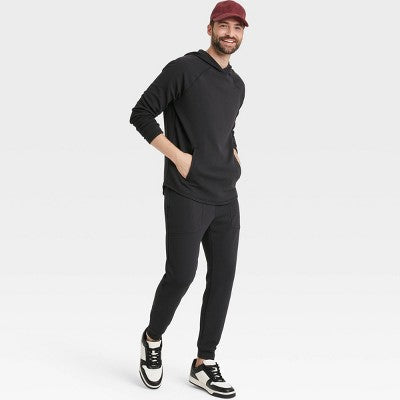 New - All In Motion Men's Pullover Hooded Waffle Knit Hoodie Athletic Fit All in MotionBullseye Deals