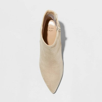 Open Box - A New Day Women's Memory Foam Zipper Ankle Dress Boots 3.25