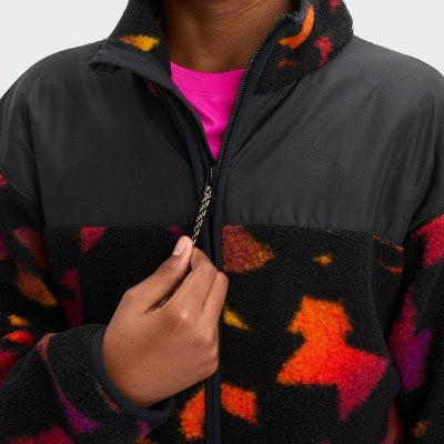 New - All In Motion Kids Full Zip High-Pile Cozy Sweatshirt Mock Turtleneck All In MotionBullseye Deals