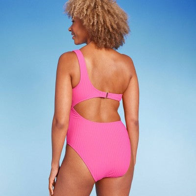 Shade & Shore Women's One Shoulder One Piece Swimsuit Cutout Monokini Shade & ShoreBullseye Deals