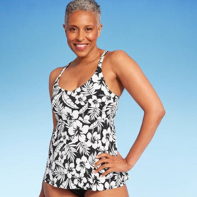 New - Lands' End Women's UPF 50+ Floral Tankini Tank Top Swimwear Lands' EndBullseye Deals