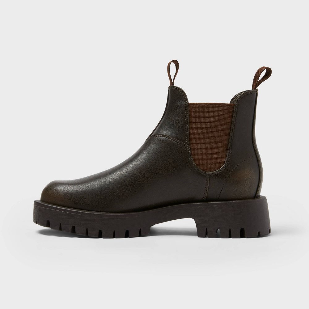 New - Women's Zora Ankle Chelsea Boots - Universal Thread™ Brown 8.5W