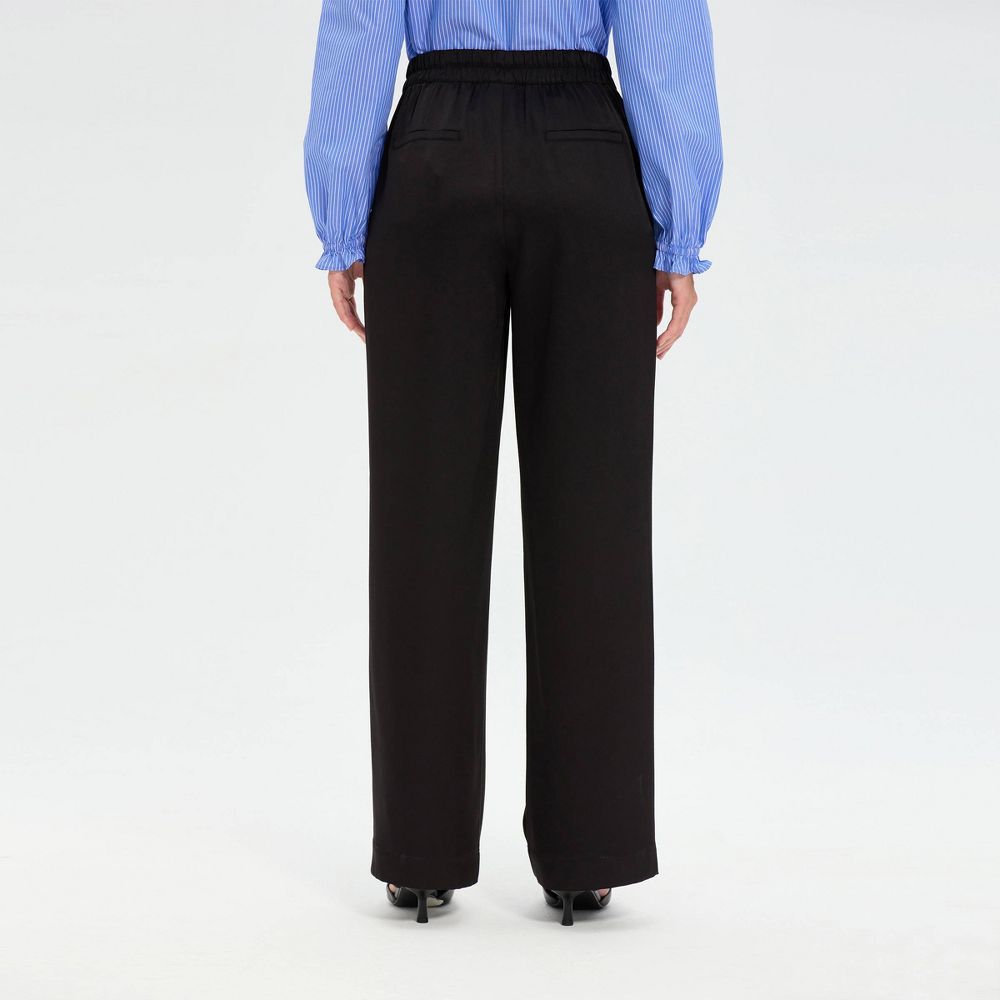 New - Women's High-Rise Wide Leg Trousers - A New Day™ Black S