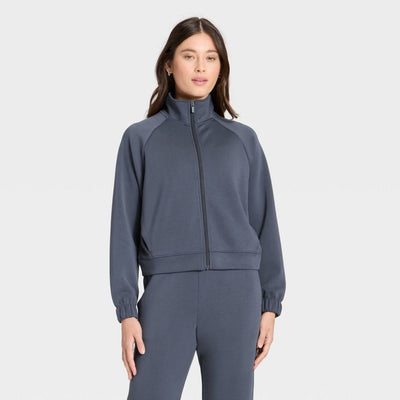 Open Box - Women's Airy Sleek Full Zip Jacket - All In Motion™ Navy Blue M