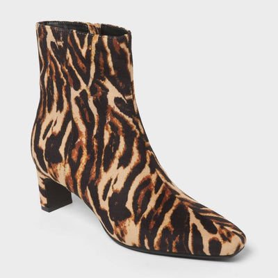 Open Box - Women’s Wide Width Tigris Boots with Memory Foam Insole – A New Day™ Tiger Print 7.5W
