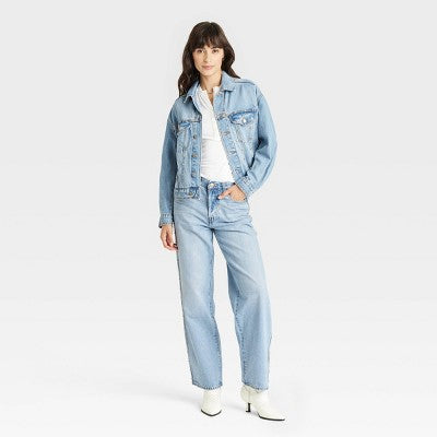 Women's Studded Denim Trucker Jacket Universal ThreadBullseye Deals