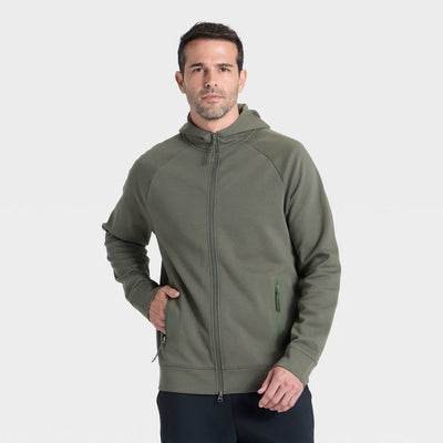 Open Box - Men's Siro Ponte Full Zip Hooded Sweatshirt - All In Motion™ Green M