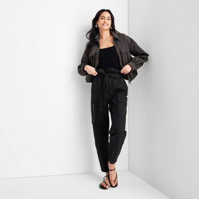 New - Future Collective w/Jenny K Lopez Womens Plus Fit Full Fold-Over Cargo Pants Future Collective w/Jenny K LopezBullseye Deals