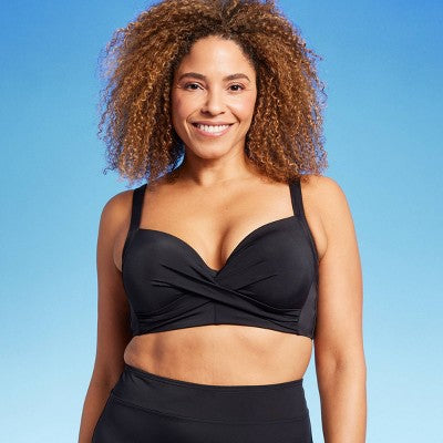 Lands' End Women's Underwire Bikini Top Swimwear UPF 50+ Protection Lands' EndBullseye Deals