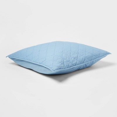New - Threshold Pillow Sham Cotton-Linen Blend Diamond Stitch ThresholdBullseye Deals