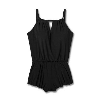 New - Aqua Green Women's Swim Romper One Piece Swimsuit with Pocket UPF 50+ Aqua GreenBullseye Deals