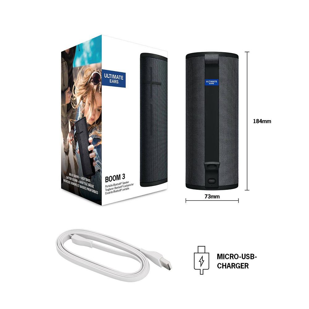 Open Box -  UE BOOM 3 Black 097855141026