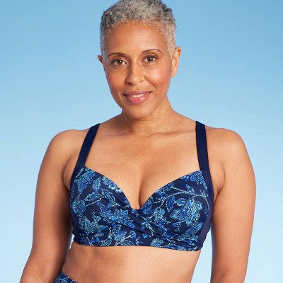New - Lands' End Women's Underwire Bikini Top Swimwear UPF 50+ Protection Lands' EndBullseye Deals