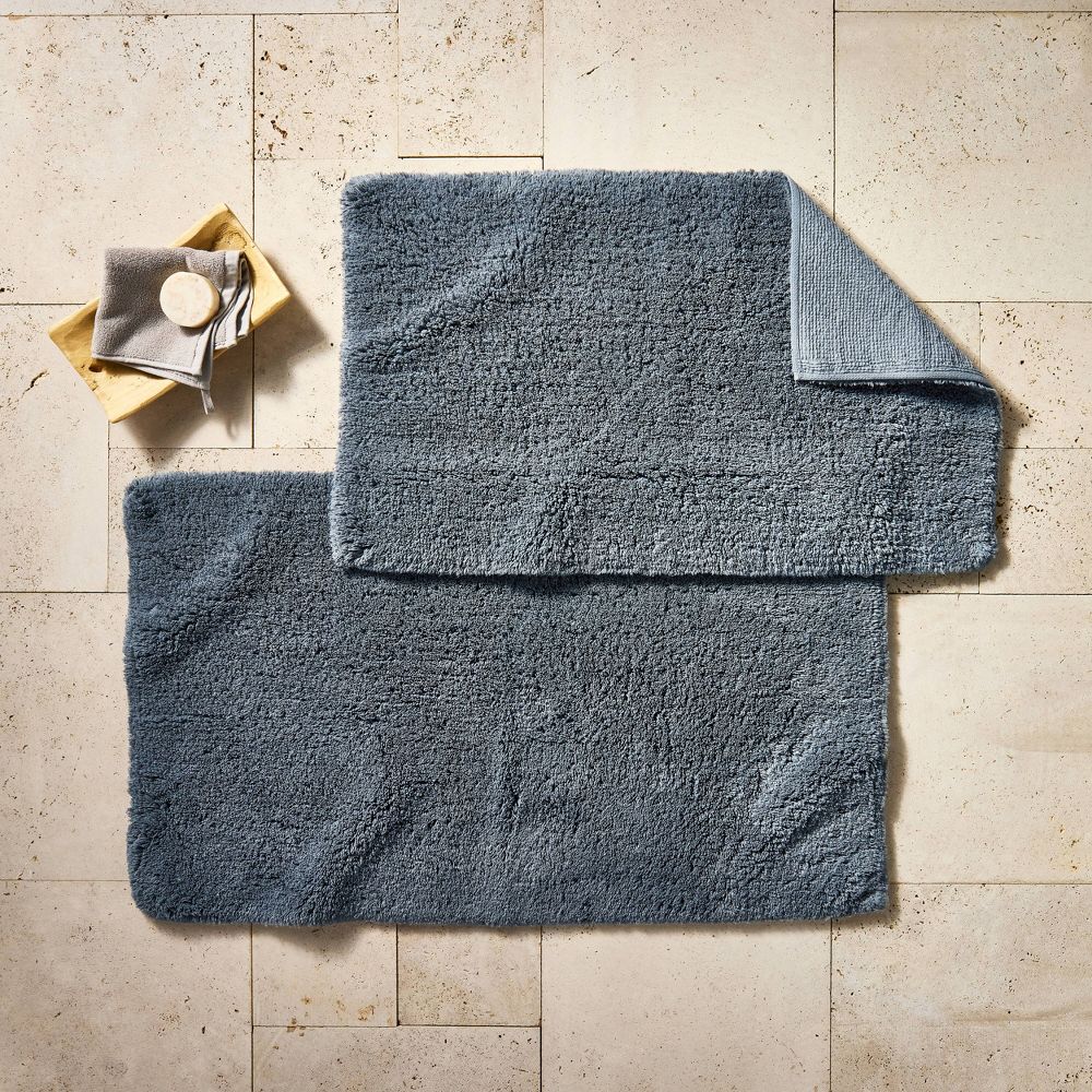 New - 21"x34" Modal Plush Bath Rug Mineral Gray - Casaluna™