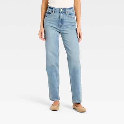 New - Women's Highest-Rise Vintage Straight Jeans - Universal Thread™ Vintage Light Wash 14