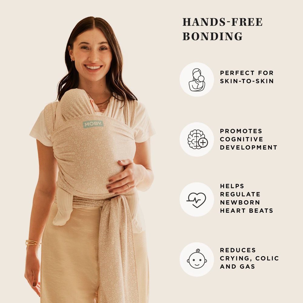 New - Moby Classic Wrap Baby Carrier - Coastal Blooms