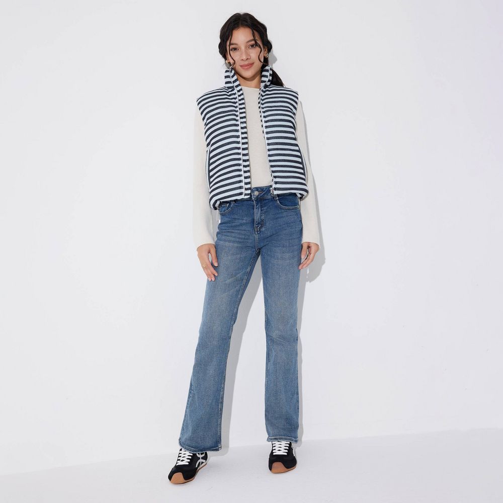 New - Women's Knit Vest - Wild Fable™ Blue Striped XS