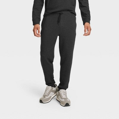 New - All In Motion Men's Textured Fleece Cotton Joggers Midweight Sweatpants All in MotionBullseye Deals
