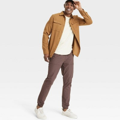 All In Motion Men's Button Up Flannel Shirt Moisture Wicking Quick Drying All in MotionBullseye Deals