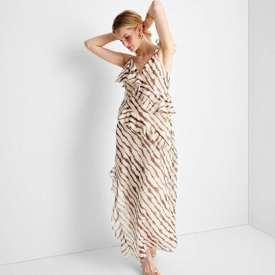 New - Future Collective with Jenee Naylor Women's Ruffle Maxi Dress Future Collective with Jenee NaylorBullseye Deals