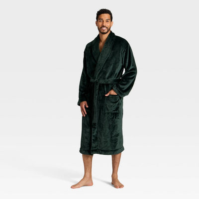 New - Men's Plush Robe - Goodfellow & Co™ Green S/M