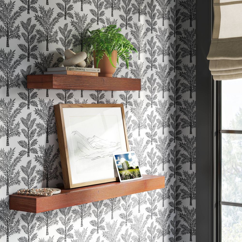 Open Box - 24" Floating Dark Wood Shelf Walnut Brown - Threshold™: Wall-Mounted, Open Shelving