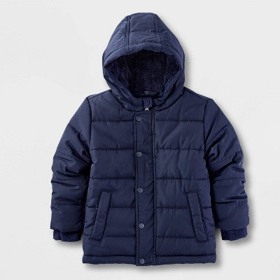 Toddler Girls' Heavyweight Shiny Puffer Jacket Cat & JackBullseye Deals