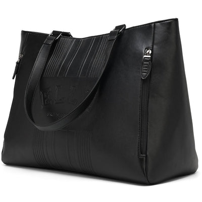 New - ELLE Luggage Roamer 24L Vegan Leather Weekender Tote Bag - Black