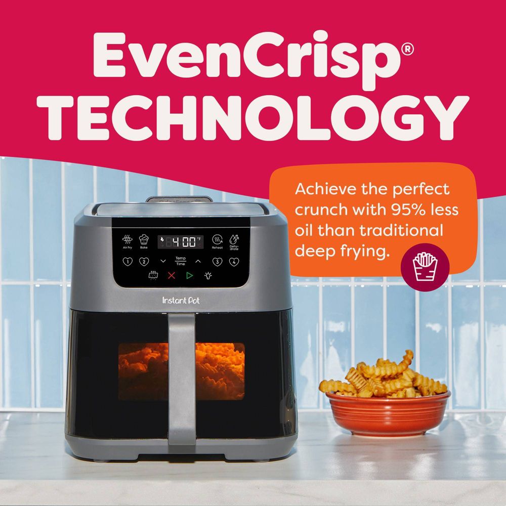 New - Instant Pot 5.3qt Air Fryer with Odor Erase + Clearcook