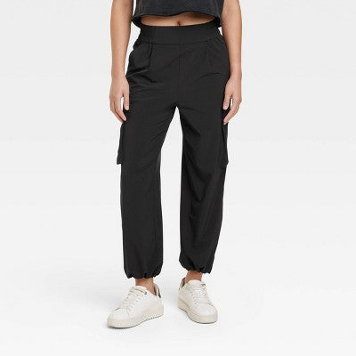 New - JoyLab Women's Cinch Hem Woven Cargo Pants High Rise Casual Fit JoyLabBullseye Deals