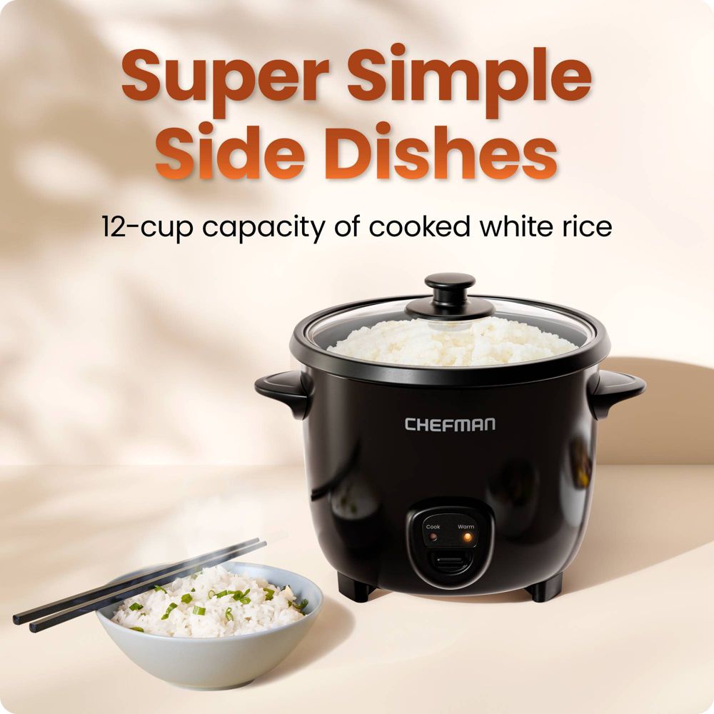 New - Chefman 12 Cup Rice Cooker
