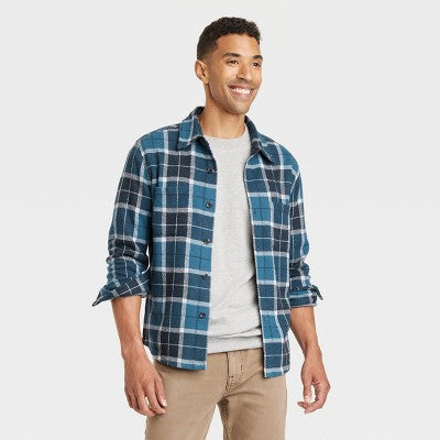 New - Goodfellow & Co Men Fleece Knit Button Down Shirt Jacket Heavyweight Long Sleeve Goodfellow & CoBullseye Deals