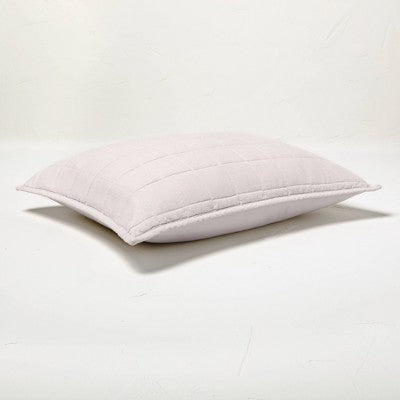 New - Casaluna Pillow Sham Linen-Blend OEKO-TEX Quilted CasalunaBullseye Deals