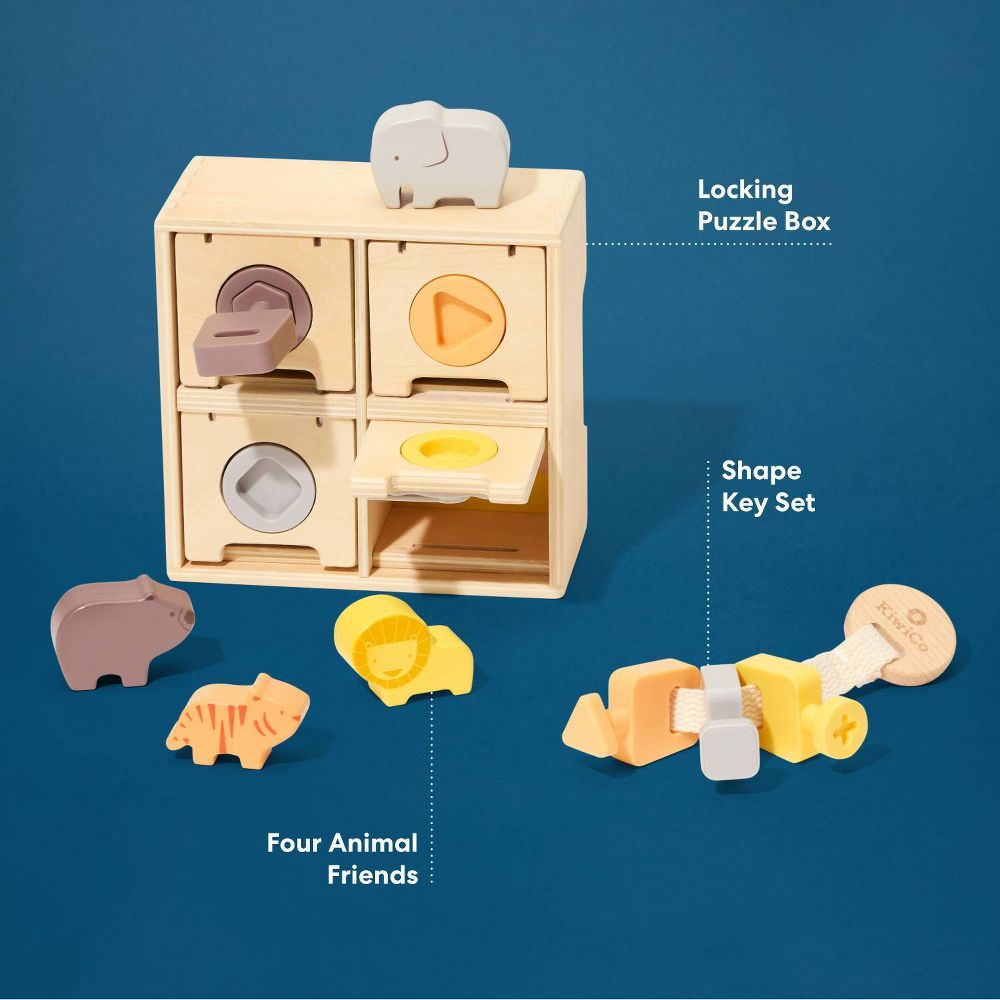 New - KiwiCo Activity Play Center 24m+ - Peek-a-Zoo Puzzle Box 10pc