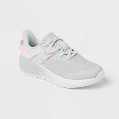 Open Box - Kids' Ira Lace-Up Performance Sneakers - All In Motion™ Gray 5